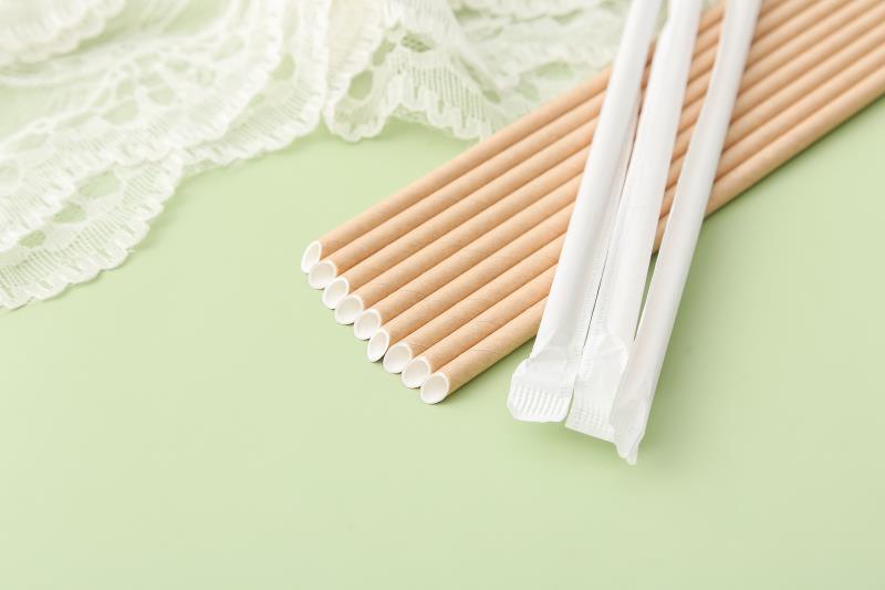 Individually wrapped paper straws