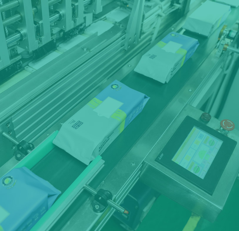 Wet wipe packs moving along an automatic packing line at the Jiayan factory